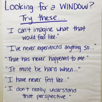 6th Grade Sentence Starters for Finding Windows and Empathy in Books
